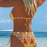 Moda Lusitana - Biquíni Estampado Com Decote Halter