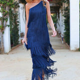 Laura | Vestido longo com franjas