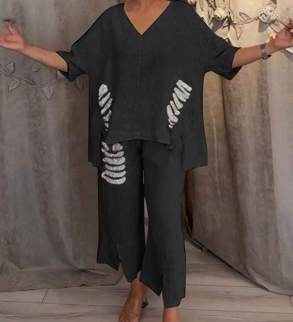 BIANCA | Conjunto de verão de duas peças com elegância sem esforço e conforto fluido para dias ensolarados