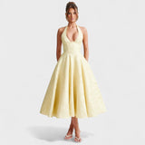 Vestido midi com espartilho
