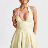 Vestido midi com espartilho