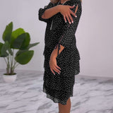 Auterelle | Vestido elegante com bolinhas