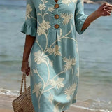 Moda Lusitana - Vestido Floral de Verão
