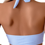 Moda Lusitana - Biquíni Estilo Halter Stripes