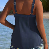 Moda Lusitana - Tankini Listrado com Calção