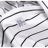 Camisa elegante de algodão às riscas