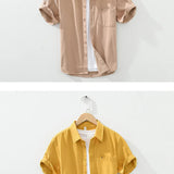 Camisa de algodão de manga curta
