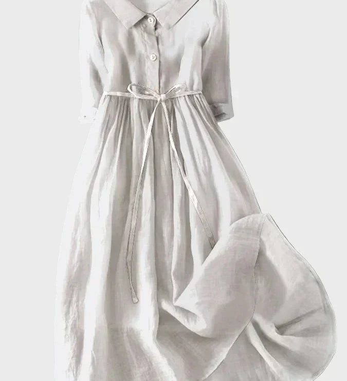 Vestido com Gola Elegante