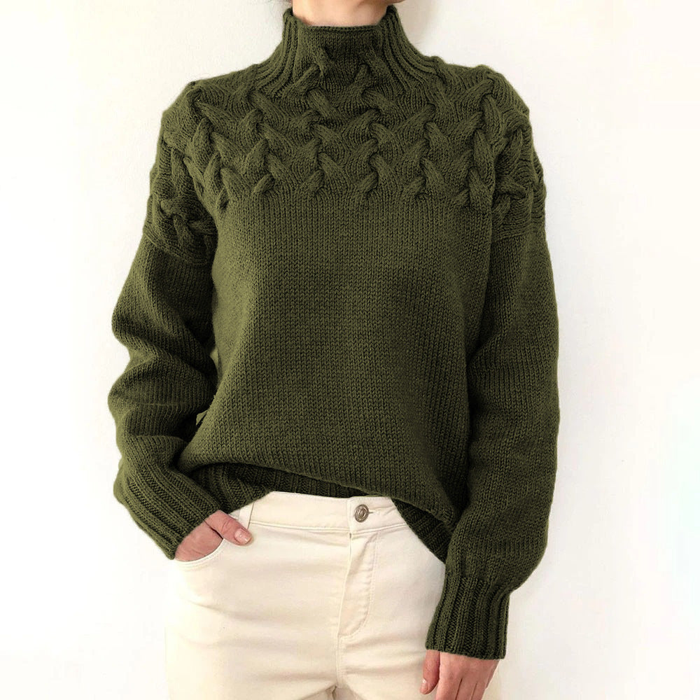 Cordelia Cable-Knit Turtleneck Sweater