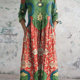Celestine | Vestido longo com estampa floral vintage