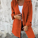 Baylea - Casaco casual com lapelas e fecho de botões com um só peito