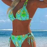 Moda Lusitana - Biquíni Estampado Com Decote Halter