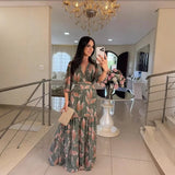 CLAUDIA | Vestido longo floral com caimento confortável para dias elegantes