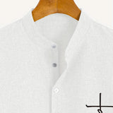 Moda Lusitana - Camisa Elegante com Colarinho Moderno