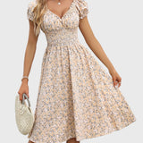 Floral Puff-Sleeve Dress
