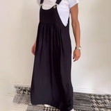 Alice | Vestido casual com alças de cor sólida