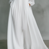 Moda Lusitana - Vestido Longo Branco Elegante