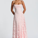 Francisa™ | Vestido longo com corpete de renda