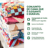 Conjunto de Roupa de Cama Acolchoada de 3 Peças Brisa da Ilha