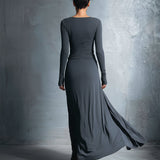 Naiara ❘ Vestido maxi com nó lateral
