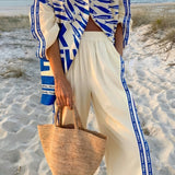 Moda Lusitana - Conjunto Elegante de Lino e Algodão