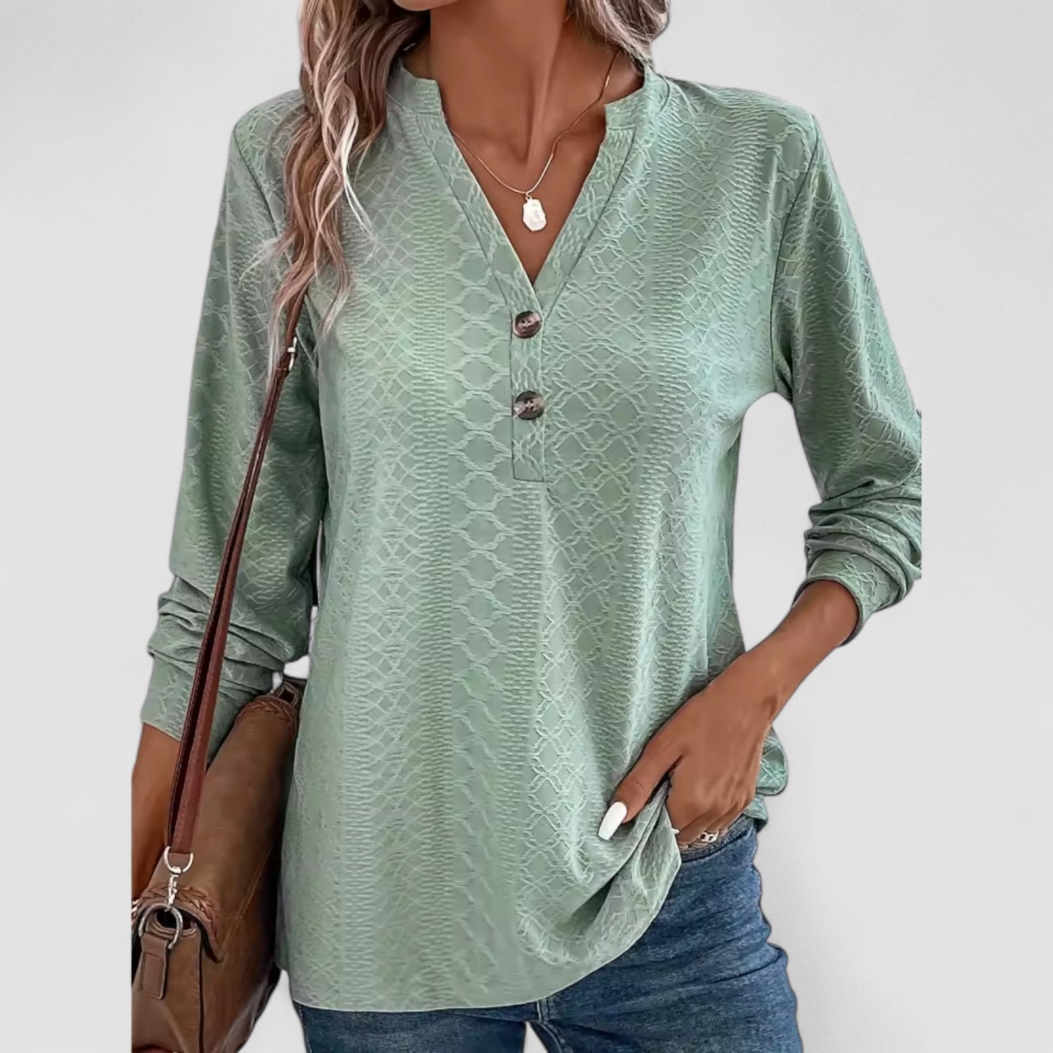 Ilse Button-Front Top