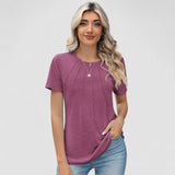 Noelie Short-Sleeve Seam-Detail Top