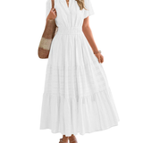 Moda Lusitana - Vestido Boho com Elástico na Cintura