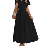 Moda Lusitana - Vestido Boho com Elástico na Cintura