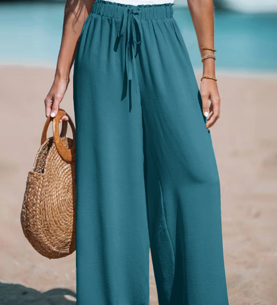Relaxed Fit Wide-Leg Pants