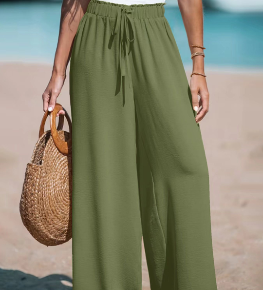 Relaxed Fit Wide-Leg Pants