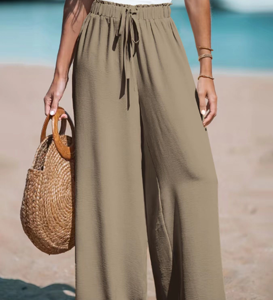Relaxed Fit Wide-Leg Pants