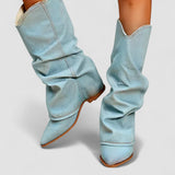 Denim Boots