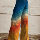 Moda Lusitana - Calças Retro Elegantes Zig Zag