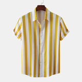Camisa de verão às riscas respirável