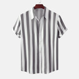 Camisa de verão às riscas respirável