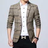 Blazer axadrezado elegante