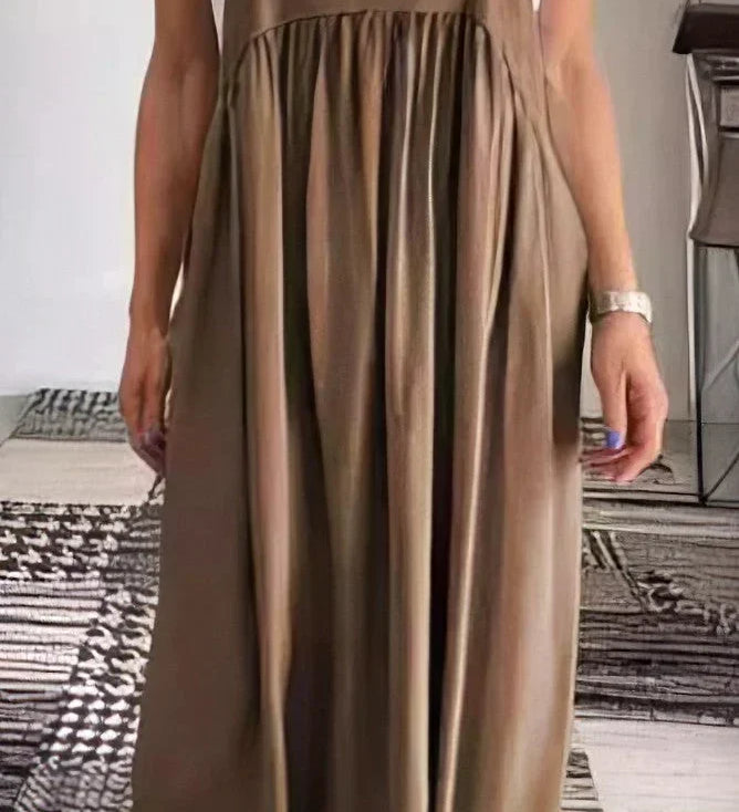 Alice | Vestido casual com alças de cor sólida