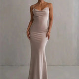Nina™ | Vestido de festa luxuoso em seda com babados