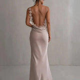 Nina™ | Vestido de festa luxuoso em seda com babados