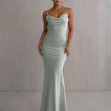 Nina™ | Vestido de festa luxuoso em seda com babados
