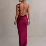Nina™ | Vestido de festa luxuoso em seda com babados