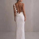 Nina™ | Vestido de festa luxuoso em seda com babados