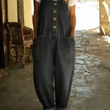 Moda Lusitana - Macacão de Denim Confortável