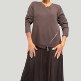 Ullé | Vestido elegante de malha e tule para mulher