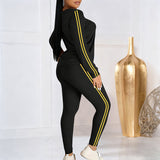 Lila - Conjunto de fato de treino de 2 peças para mulheres com mangas longas