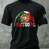 Copa do Mundo Portugal Football Support Imprimir Camiseta Comemorativa Masculina 2026