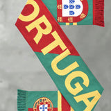 Cachecol de futebol masculino Portugal com design impresso