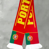 Cachecol de futebol masculino Portugal com design impresso