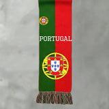 Cachecol de futebol masculino Portugal com design impresso